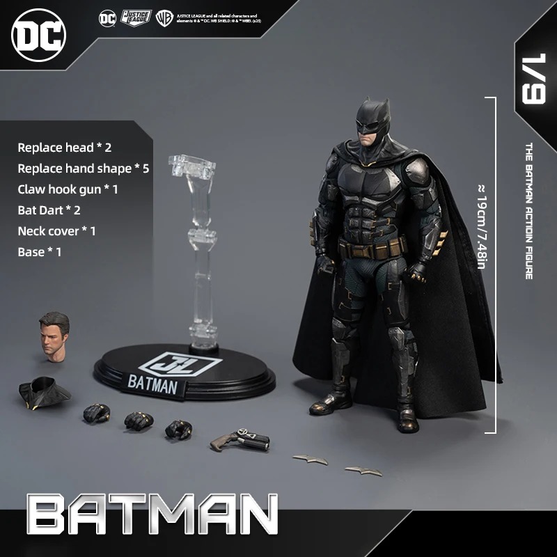 In stock Fondjoy Justice League Tactical Batman Action Figure DC Movie Characters Collectible Model PVC Model Boys Birthday Gift