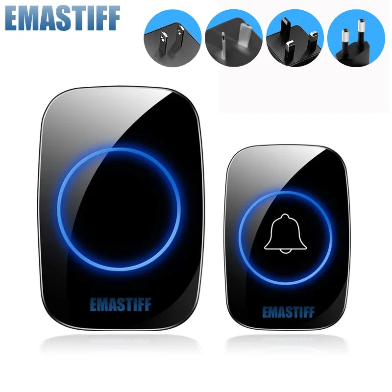 New Home Welcome Doorbell Intelligent Wireless Doorbell Waterproof 150M Remote EU AU UK US Plug smart Door Bell Chime
